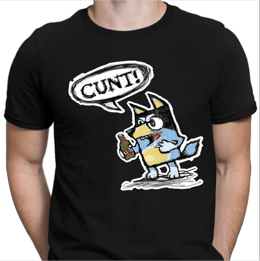 Crude Azure Father Dog T-Shirt